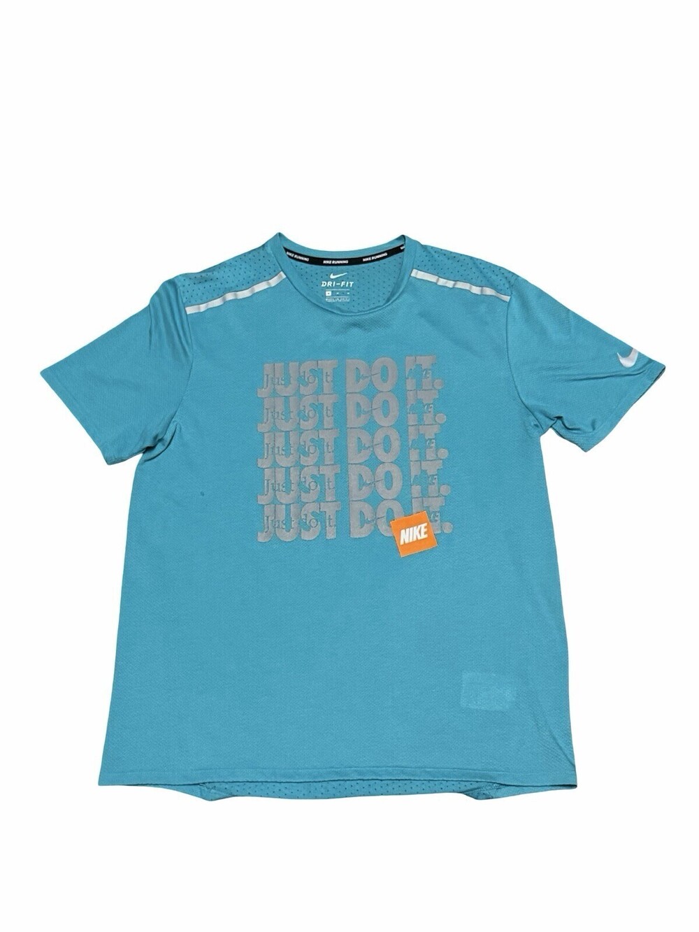 Size Medium Nike Miler Running Shirt Teal Graphic Just Do It